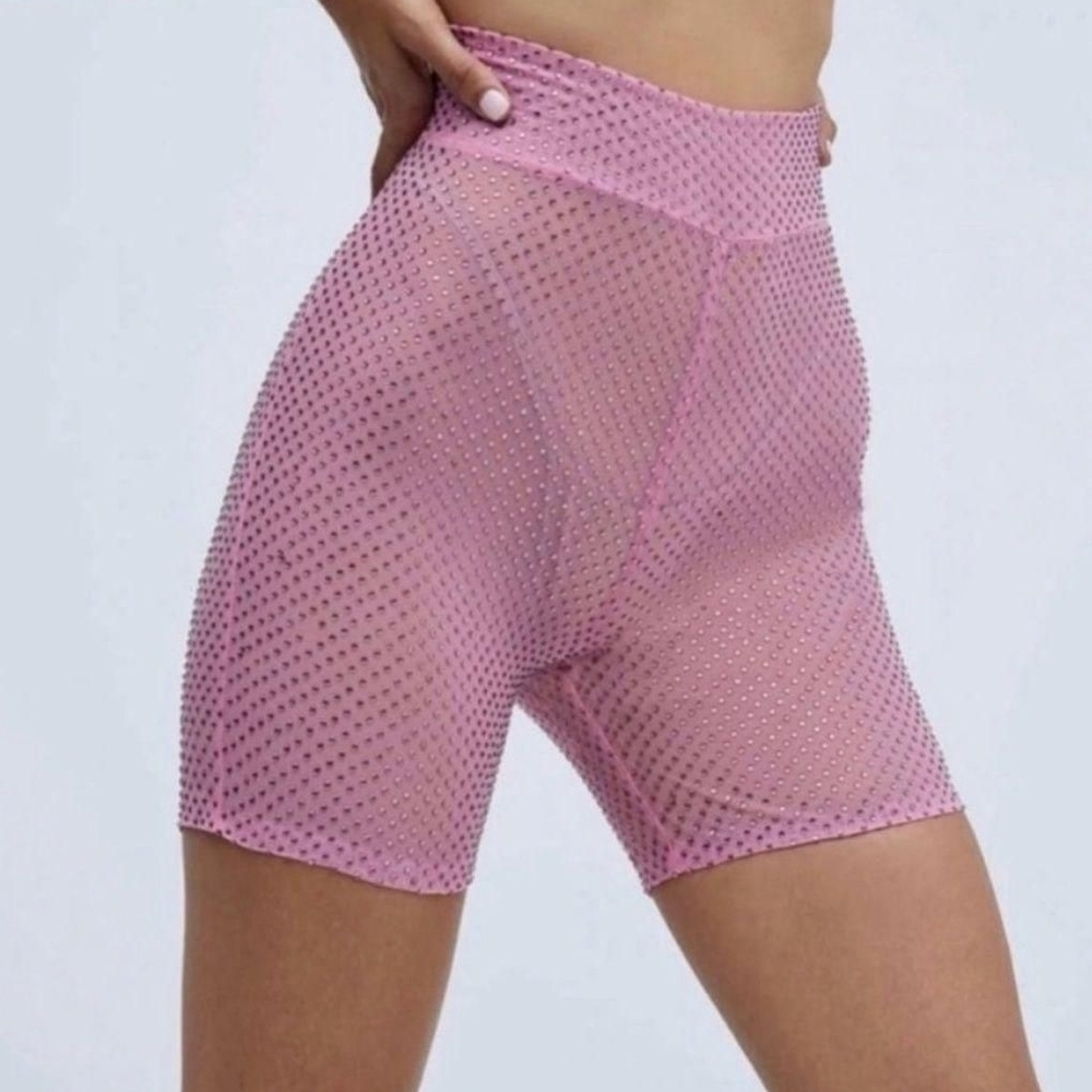 For Love And Lemons Pink Bike Shorts